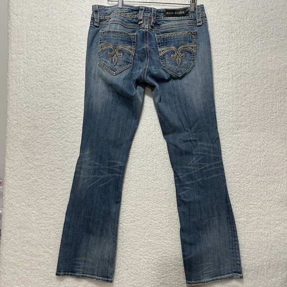 Rock Revival Blake Easy Boot Stretch Denim Blue Jeans Women's Size 32